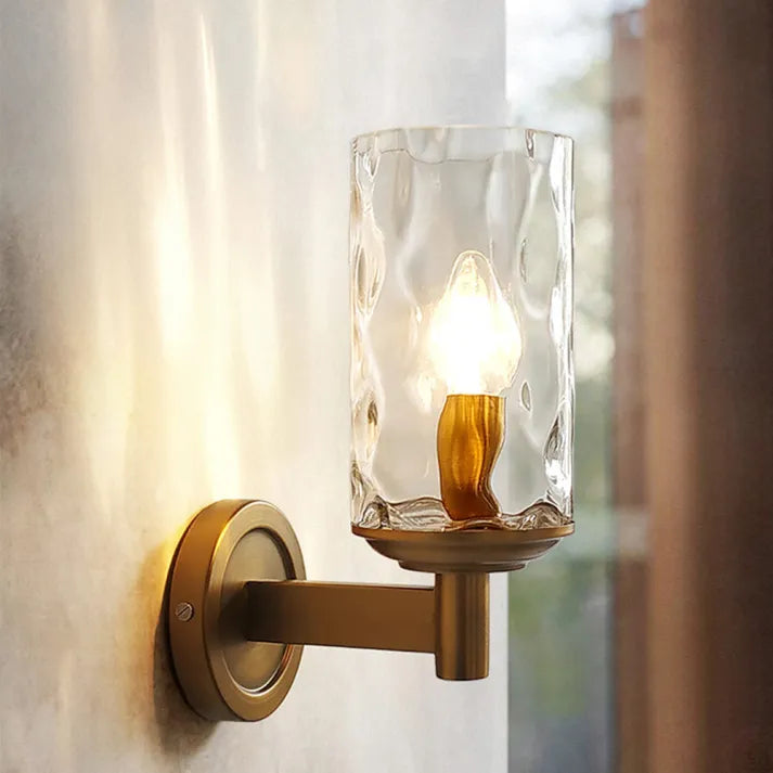 RetroGlanz | Klassische Wandlampe aus durchsichtigem Glas