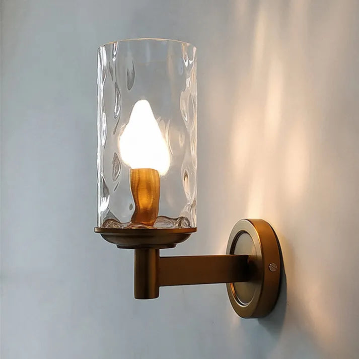 RetroGlanz | Klassische Wandlampe aus durchsichtigem Glas