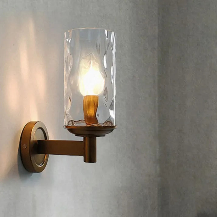 RetroGlanz | Klassische Wandlampe aus durchsichtigem Glas