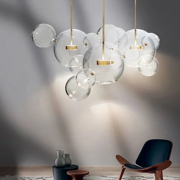 LuminaDream | Glas-Bubble-Pendelleuchte für stilvolle Akzente