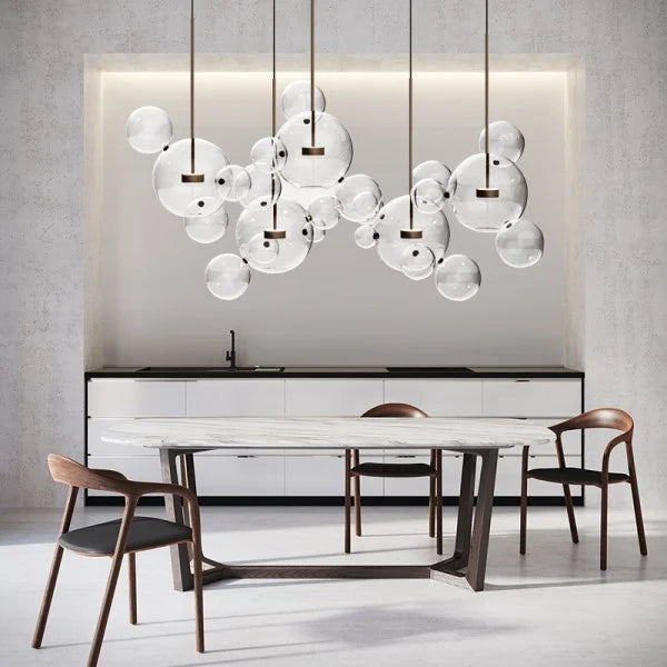 LuminaDream | Glas-Bubble-Pendelleuchte für stilvolle Akzente