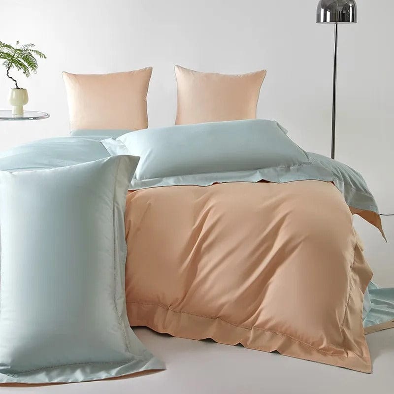 LuxeBliss | Elegantes zweifarbiges Bettwäscheset aus Ägyptischer Baumwolle