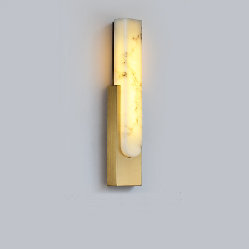 MarbleLight | Moderne LED-Wandleuchte mit goldenem Licht