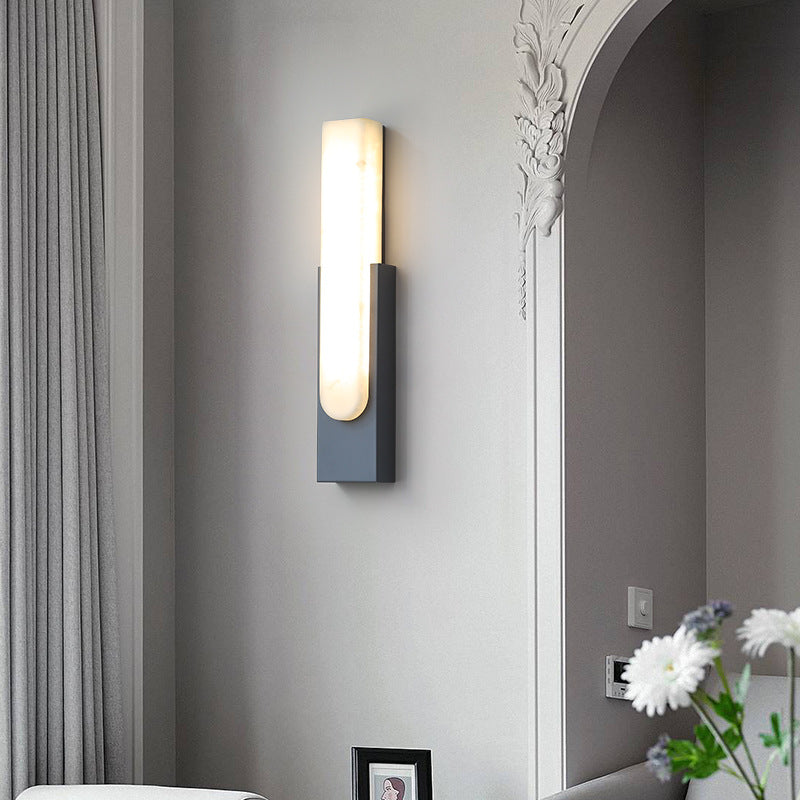 MarbleLight | Moderne LED-Wandleuchte mit goldenem Licht