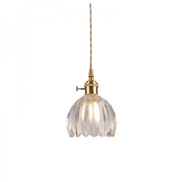 FloraGlow | Elegante Japanische Glasblumen-Pendelleuchte