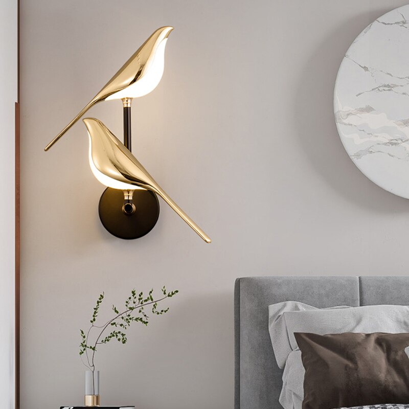 Moderne Skandinavische LED Vogel-Wandlampe