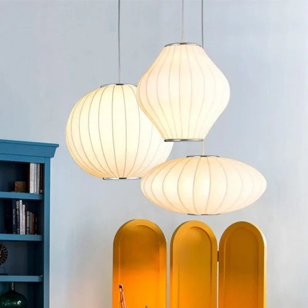 LuminaPendant | Perlenförmige Seiden-Pendelleuchte