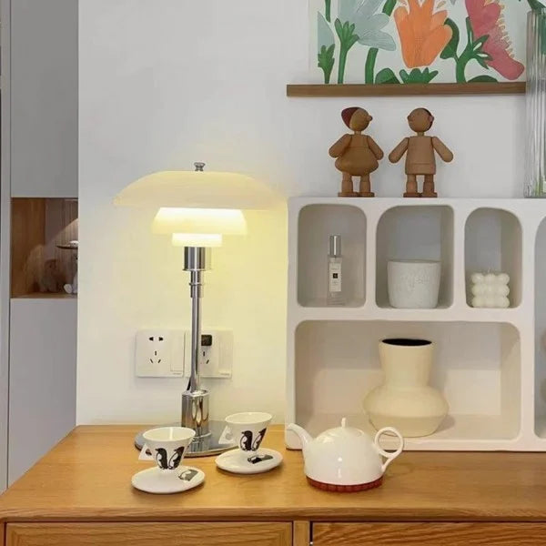 LumiDisc | Moderne mehrschichtige Tischleuchte aus Metall