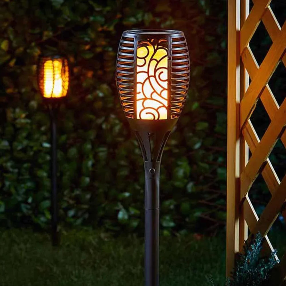 SolFlare | Wasserdichte Solarbetriebene LED-Gartenfackel
