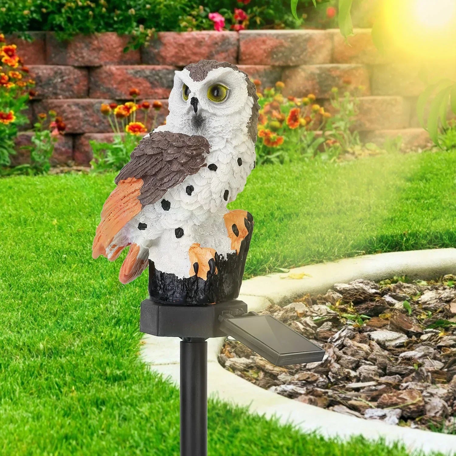 SolarEleganz | Dekorative Solar-Eule Gartenleuchte