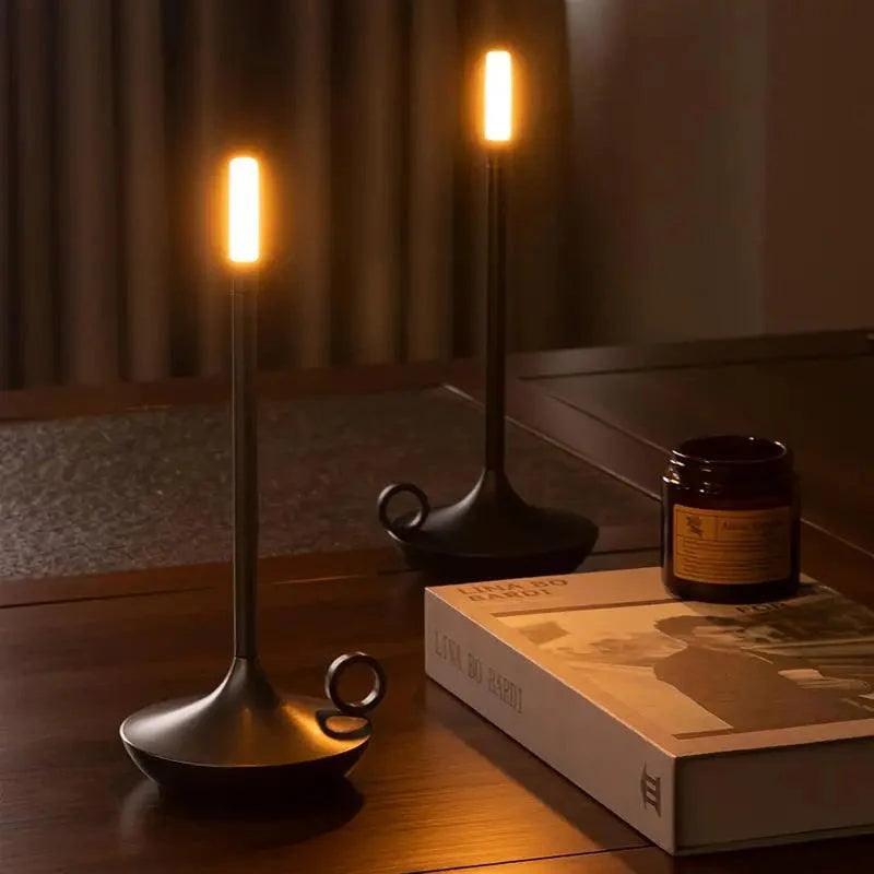 CandleLight | Moderne Kabellose LED-Tischlampe mit Touch-Steuerung