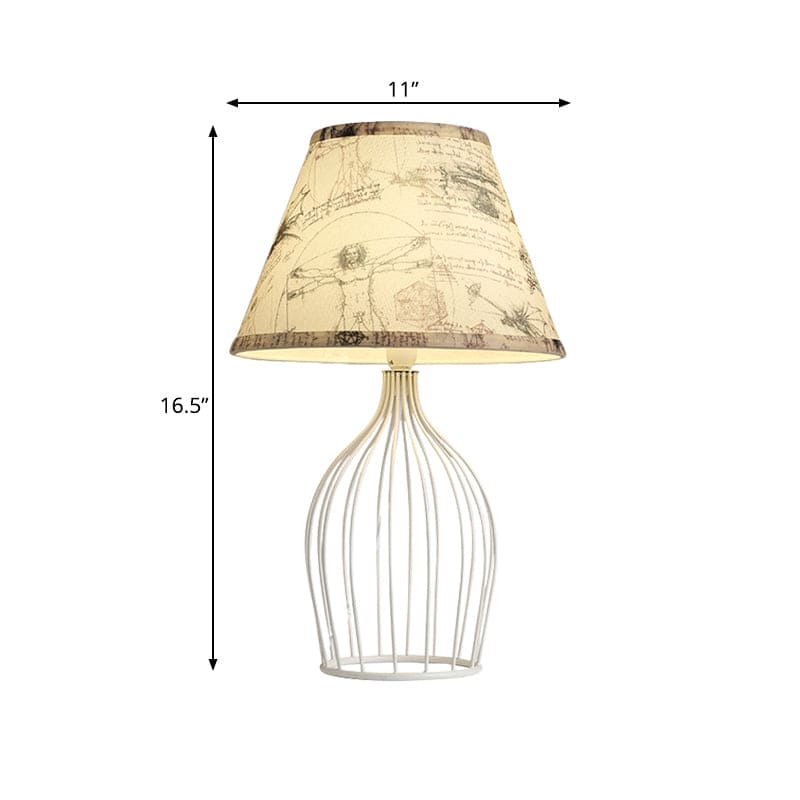 GloLamp | Retro-Tischlampe mit Metallgitter