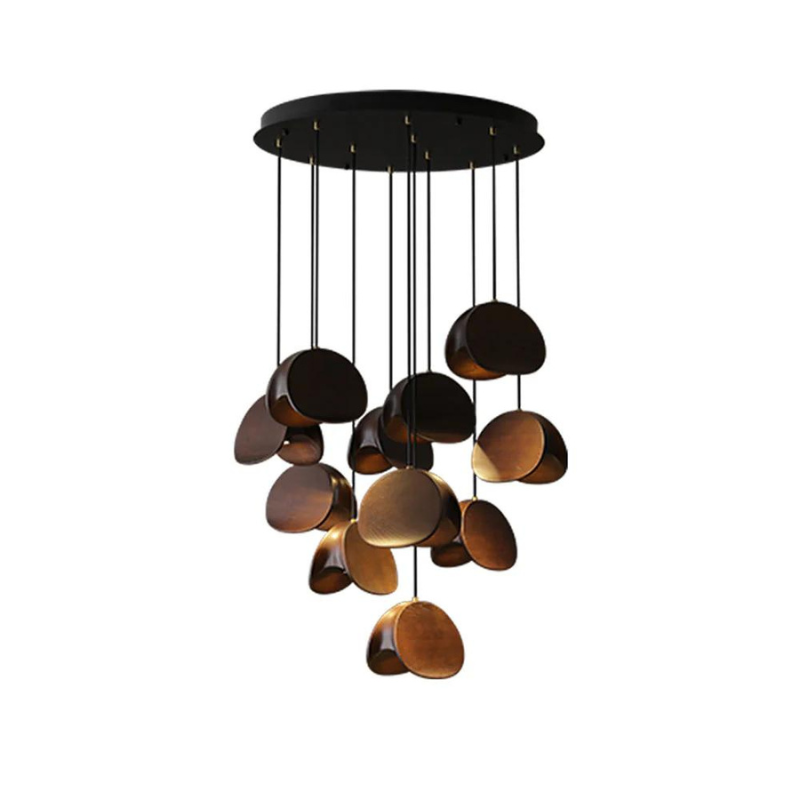 ClamLight | Elegante Pendelleuchte aus Holz mit warmem Licht