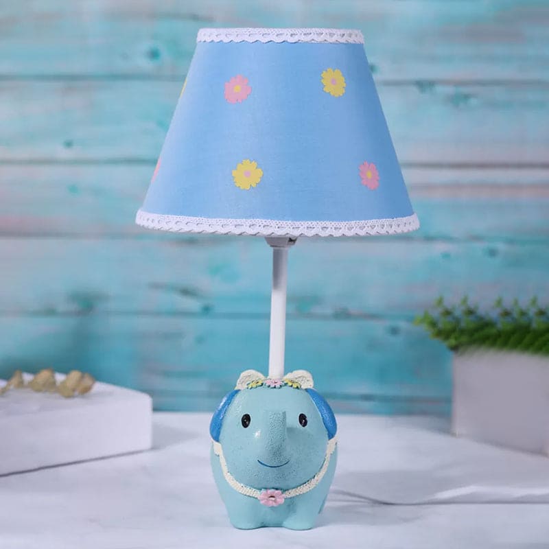 PhantaGlow | Elefanten-Tischlampe mit Blumenmuster