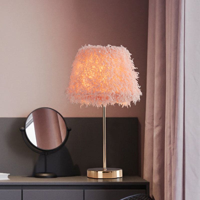 GlowLuxe | Moderne Feder-Tischleuchte