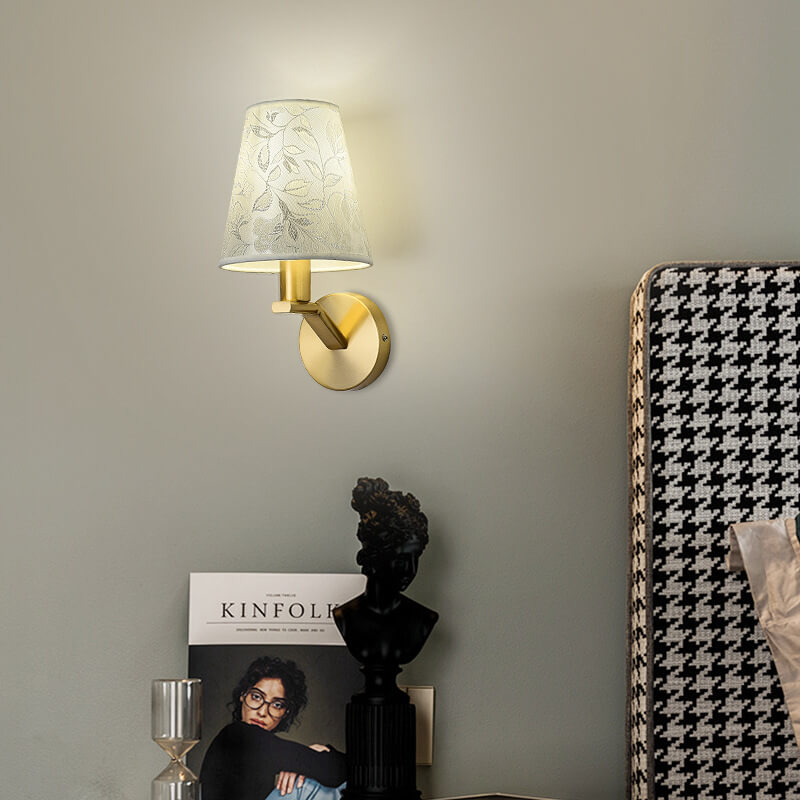 FloraLumi | Moderne Stoffkuppel Wandleuchte mit elegantem Lichtarm