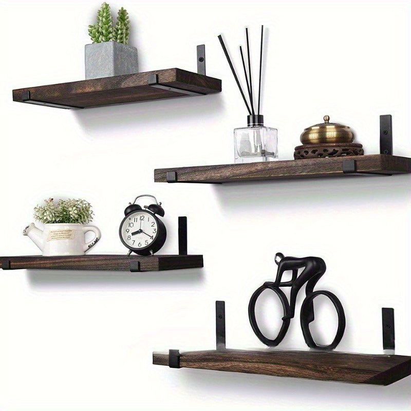 GlamShelf | Set aus 4 Holzregalen für stilvolle Wände