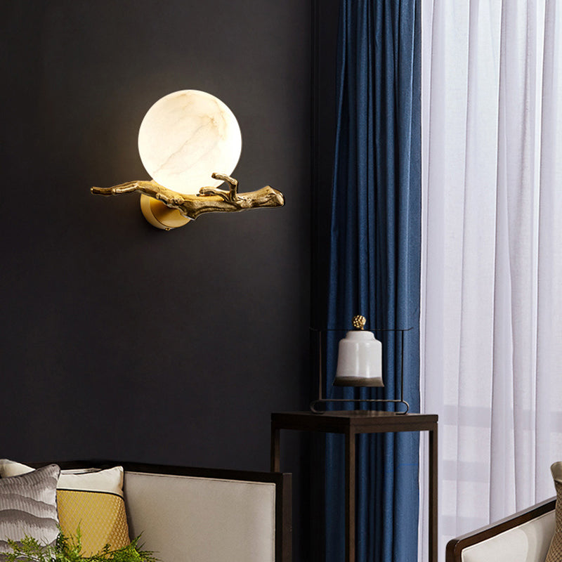 NordicLuxe | Elegante Wandleuchte mit Kupfer & Marmor