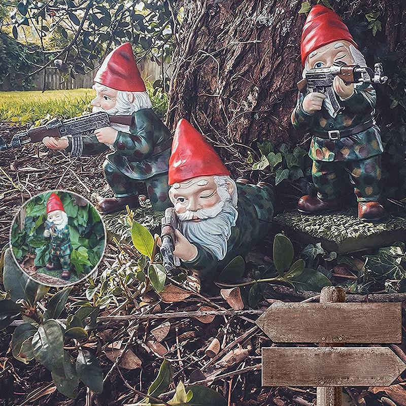 MilitaryGnome | Militärischer Gartenzwerg in Tarnuniform