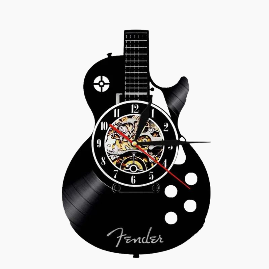 VinylClock - Gitarren Wanduhr