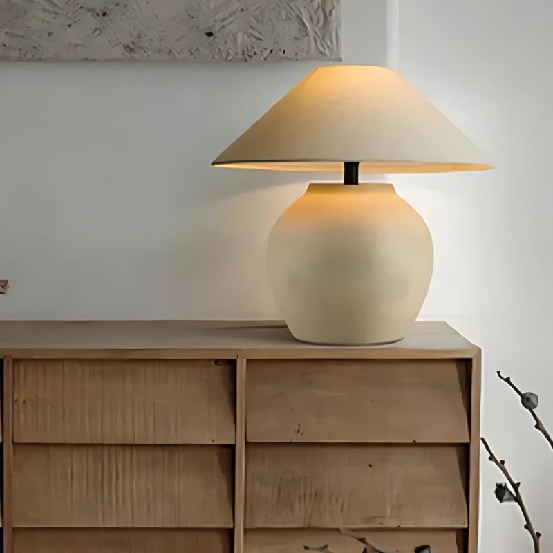 CeramiLamp | Elegante Nordische Tischlampe aus Keramik