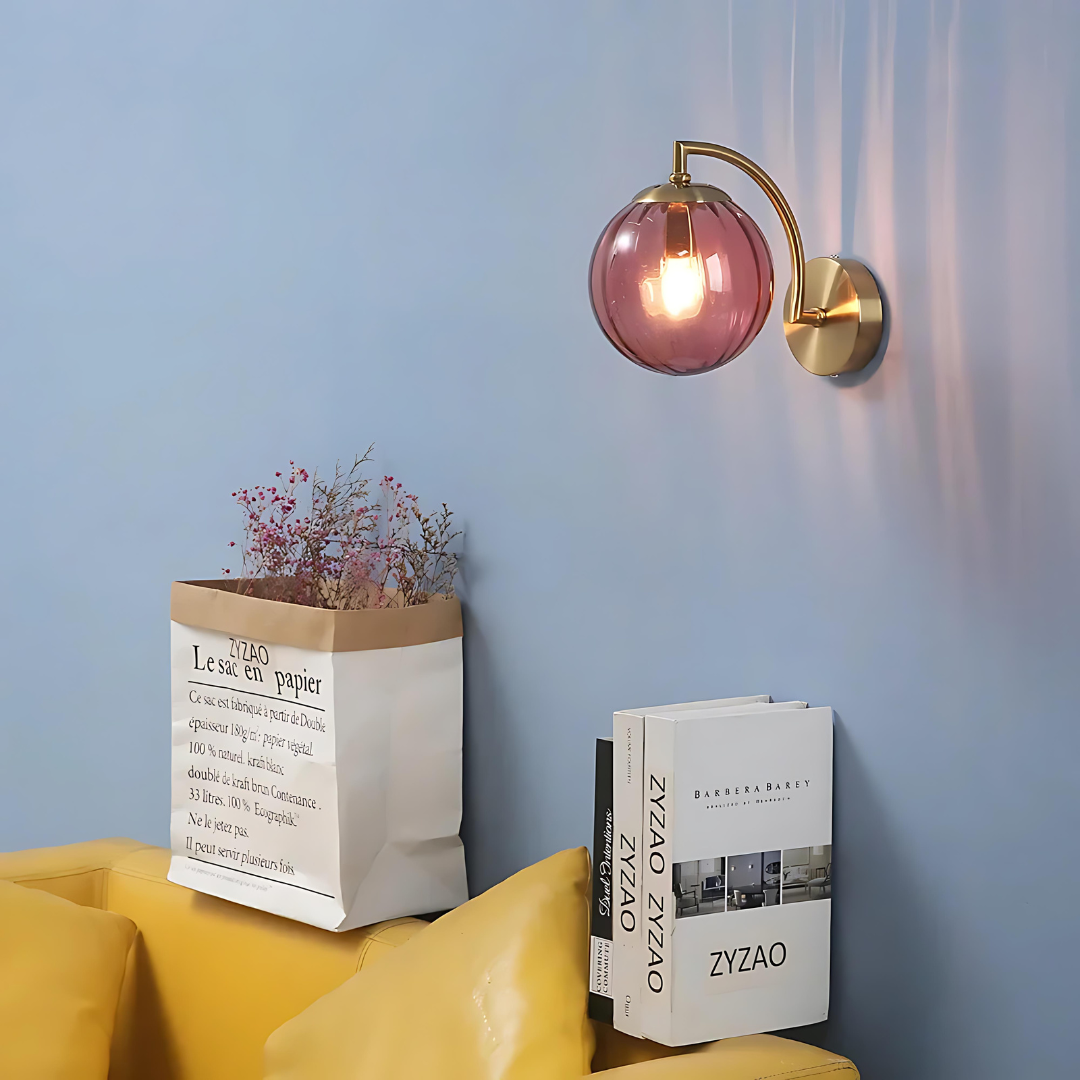 LuminaGlass | Glaskugel-Wandlampe
