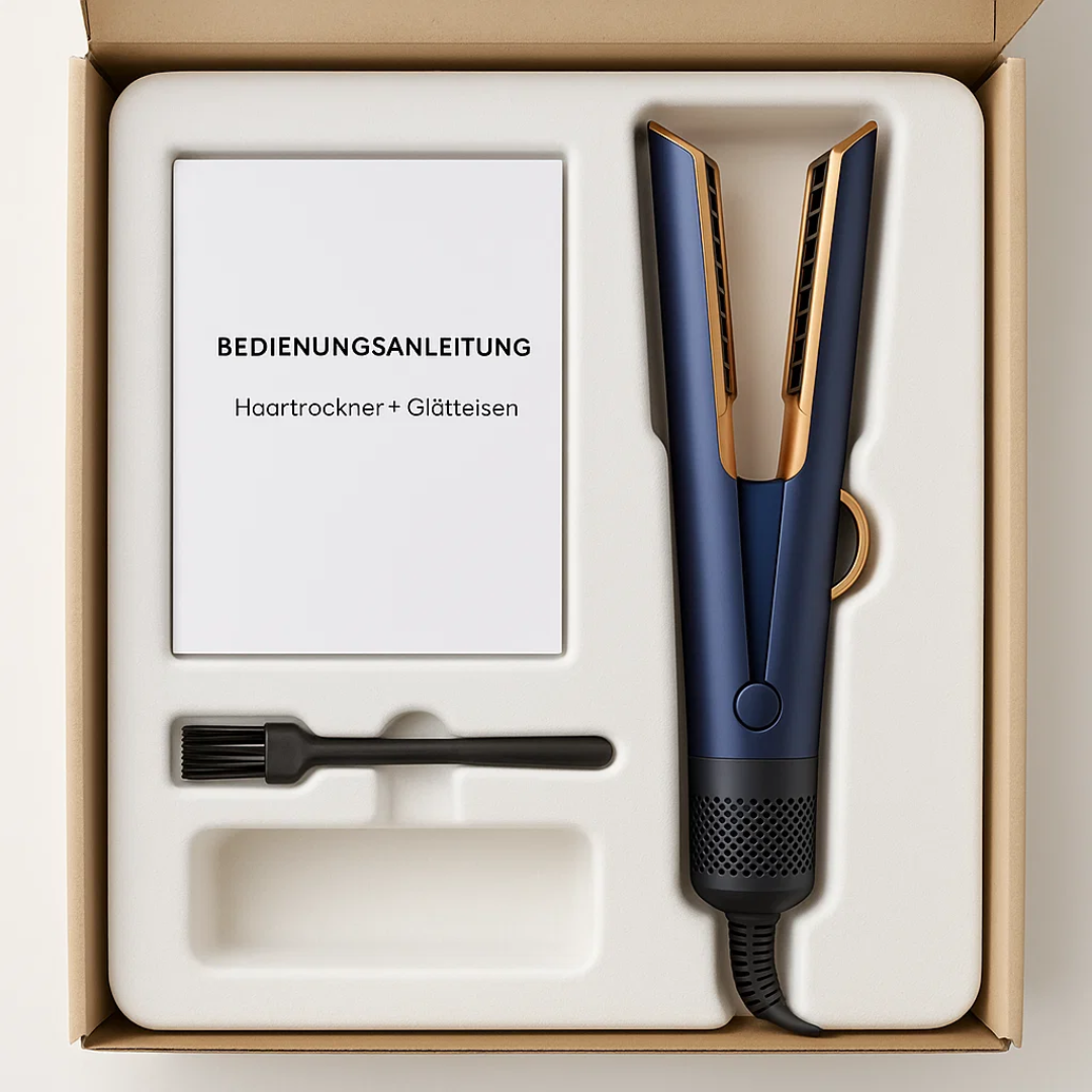 2-in-1-Haartrockner Glätteisen müheloses Haarstyling 10