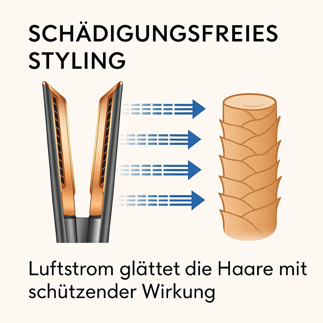 2-in-1-Haartrockner Glätteisen müheloses Haarstyling 16