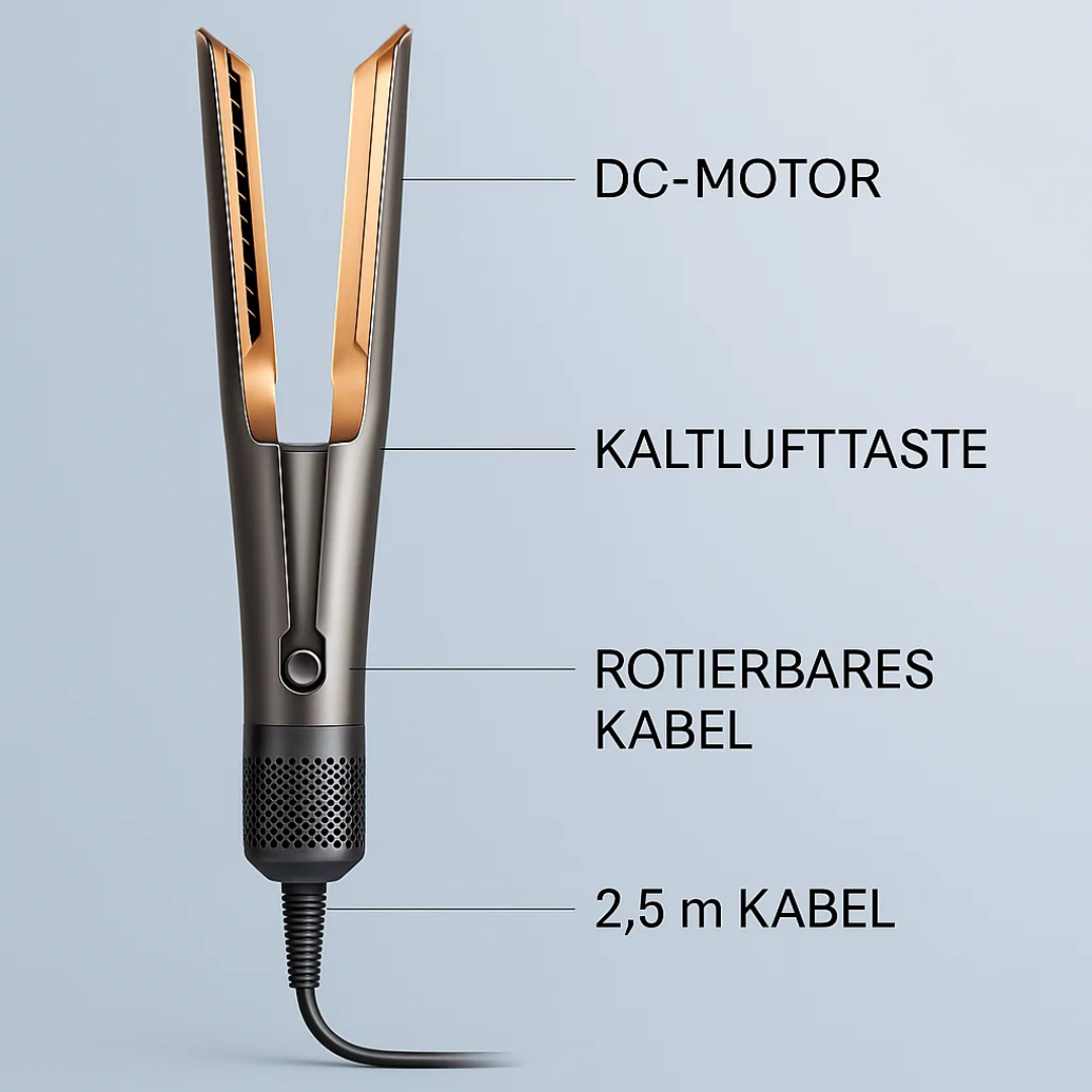 2-in-1-Haartrockner Glätteisen müheloses Haarstyling 17