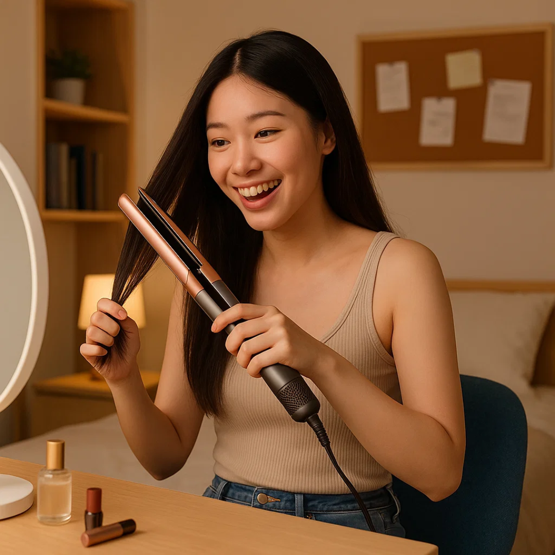 2-in-1-Haartrockner Glätteisen müheloses Haarstyling 25