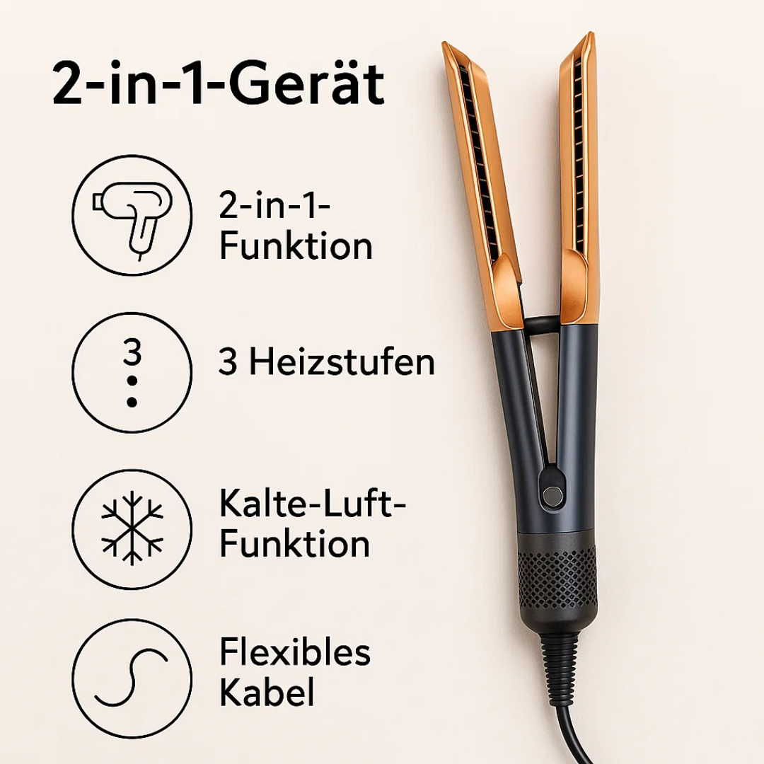 2-in-1-Haartrockner Glätteisen müheloses Haarstyling 5