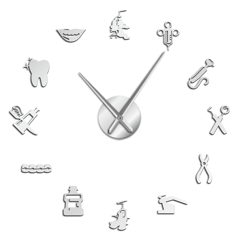 DentalClock - Große Wanduhr im Dental Stil