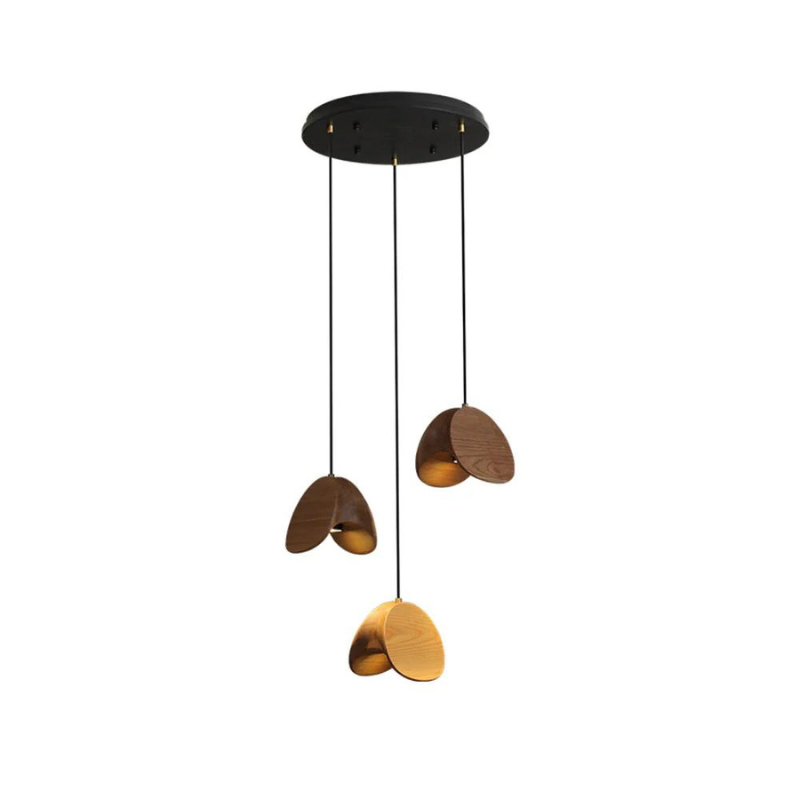 ClamLight | Elegante Pendelleuchte aus Holz mit warmem Licht