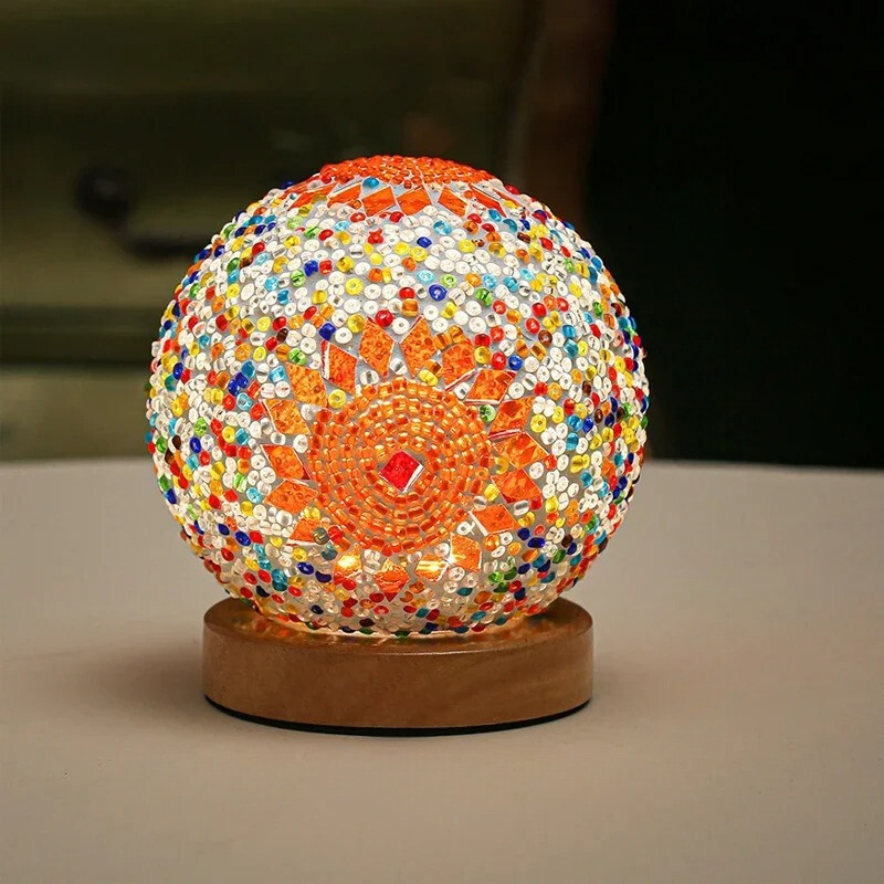 MosaicLamp | Kreative LED Tischlampe mit USB und Warmdim-Funktion