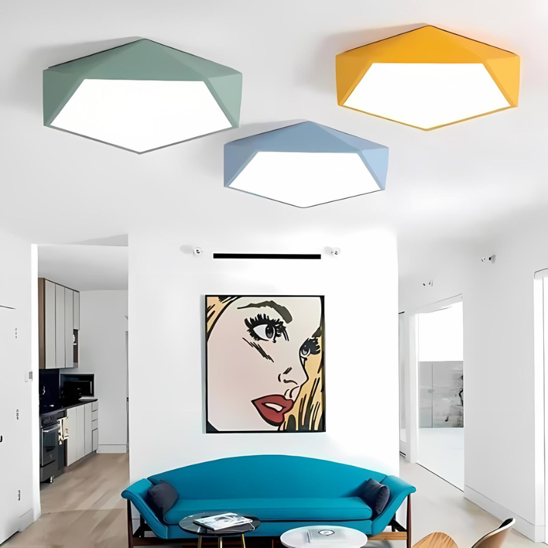 HexaGlow | Elegante dimmbare LED-Deckenleuchte für jedes Zuhause