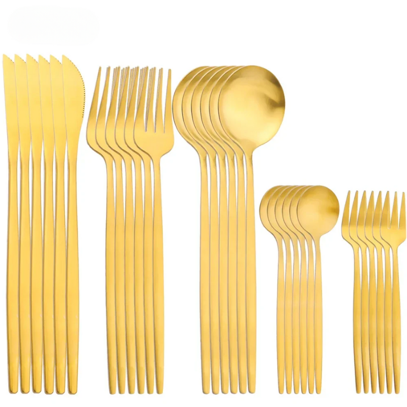 EleganceCutlery | Hochwertiges, modernes Besteckset aus Edelstahl, 30-teilig