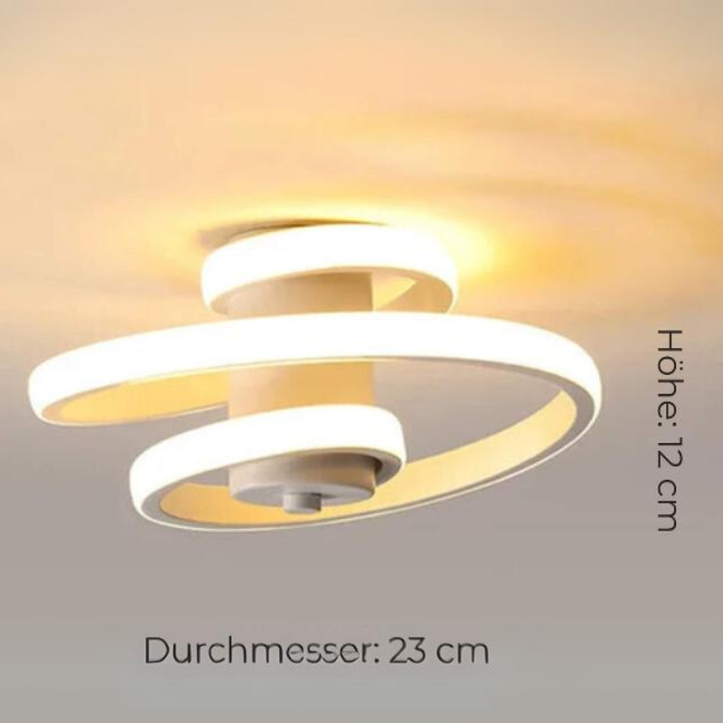 FlexiLux | Moderne spiralförmige LED-Deckenleuchte für Wohnräume