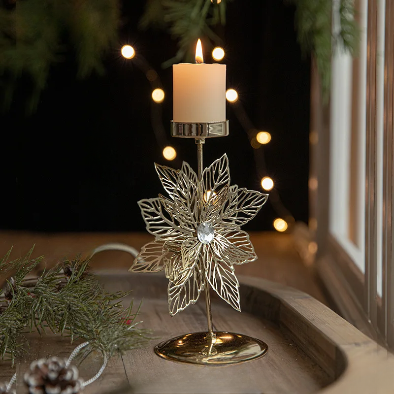 Sternenglanz | Goldene Stern- und Weihnaumsbaum Kerzenhalter