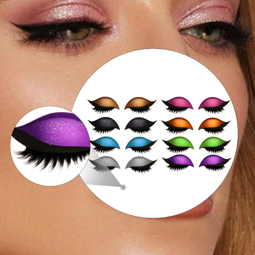 3-in-1 Make-up-Sticker Augen Lidschatten Eyeliner Design 2