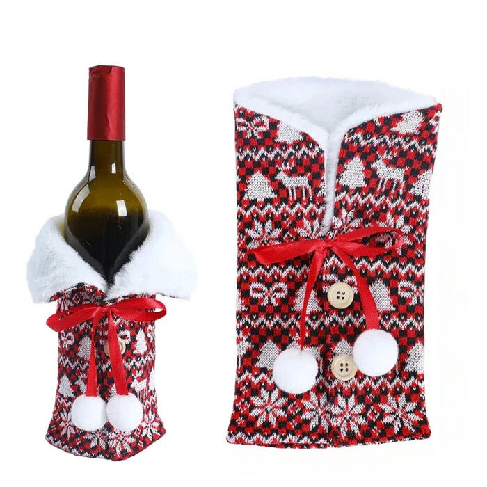 WeinHülle | Festliche Weinflaschenhülle für Weihnachten