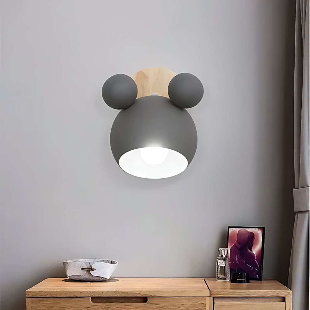 MickeyGlow | Verspielte Mickey Wandlampe für Kinderzimmer und Spielräume