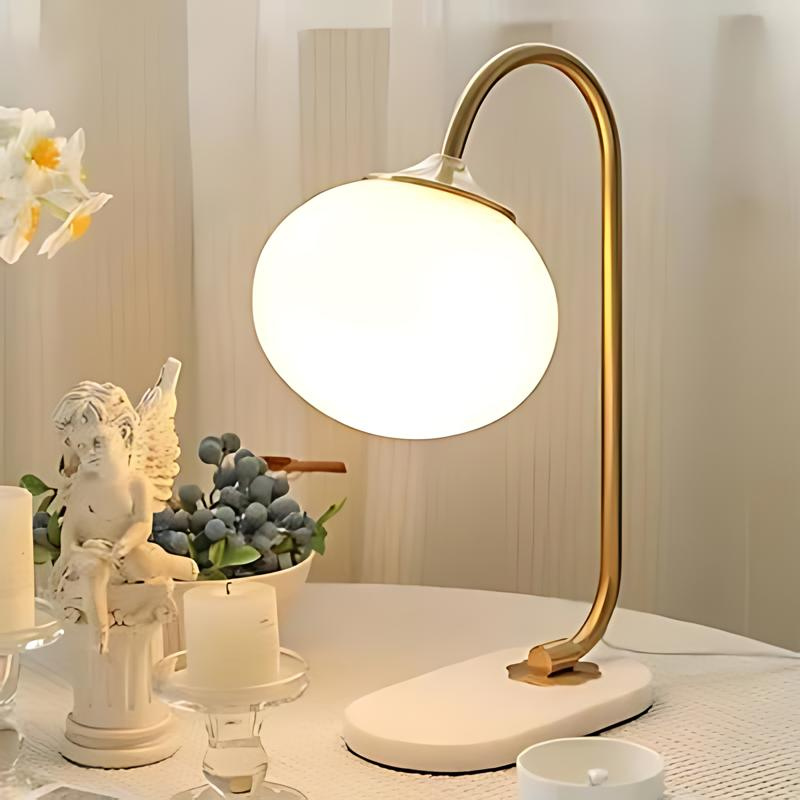 MalowGlow | Moderne Metall Glas Tischlampe für gemütliches Licht