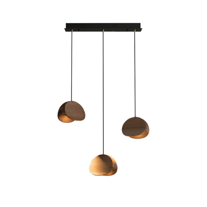 ClamLight | Elegante Pendelleuchte aus Holz mit warmem Licht