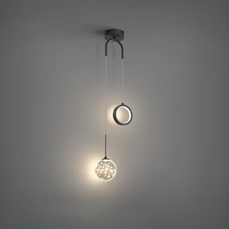 CrystalMoon | Moderne LED-Pendelleuchte für stilvolles Ambiente in Schlafzimmer und Esszimmer