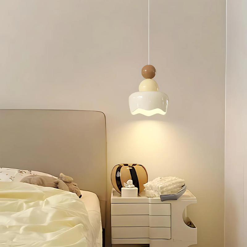 NordiCream | Romantische Pendelleuchte für Schlafzimmer mit warmer Beleuchtung