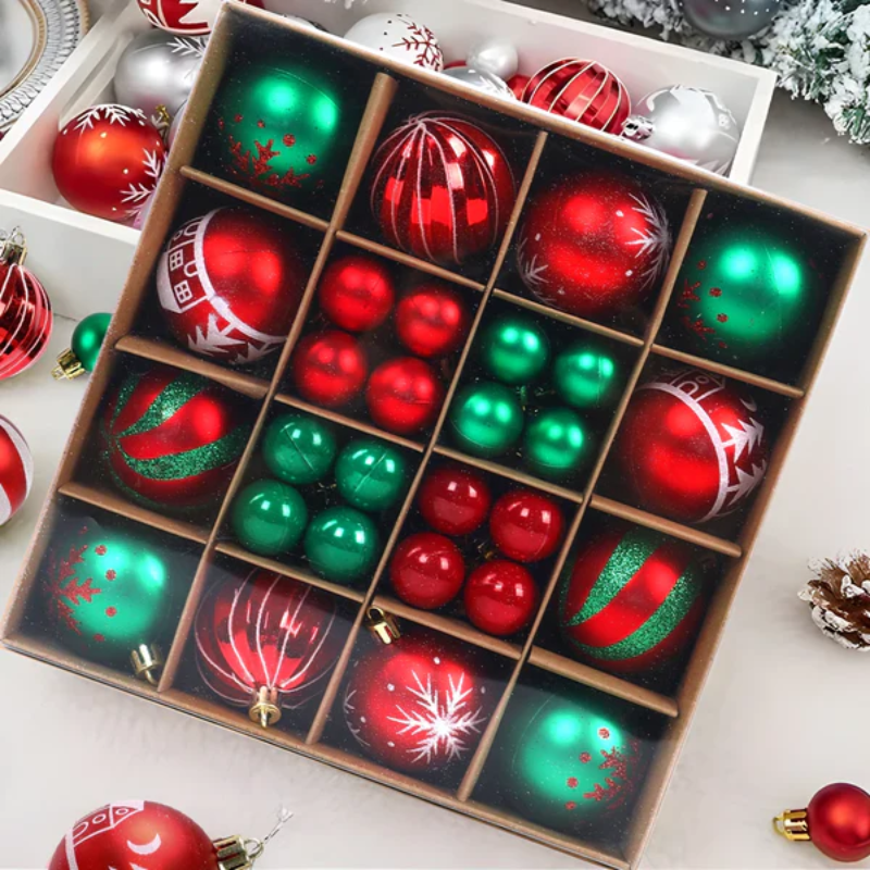 ShineSparkle | Elegante metallische Weihnachtskugeln