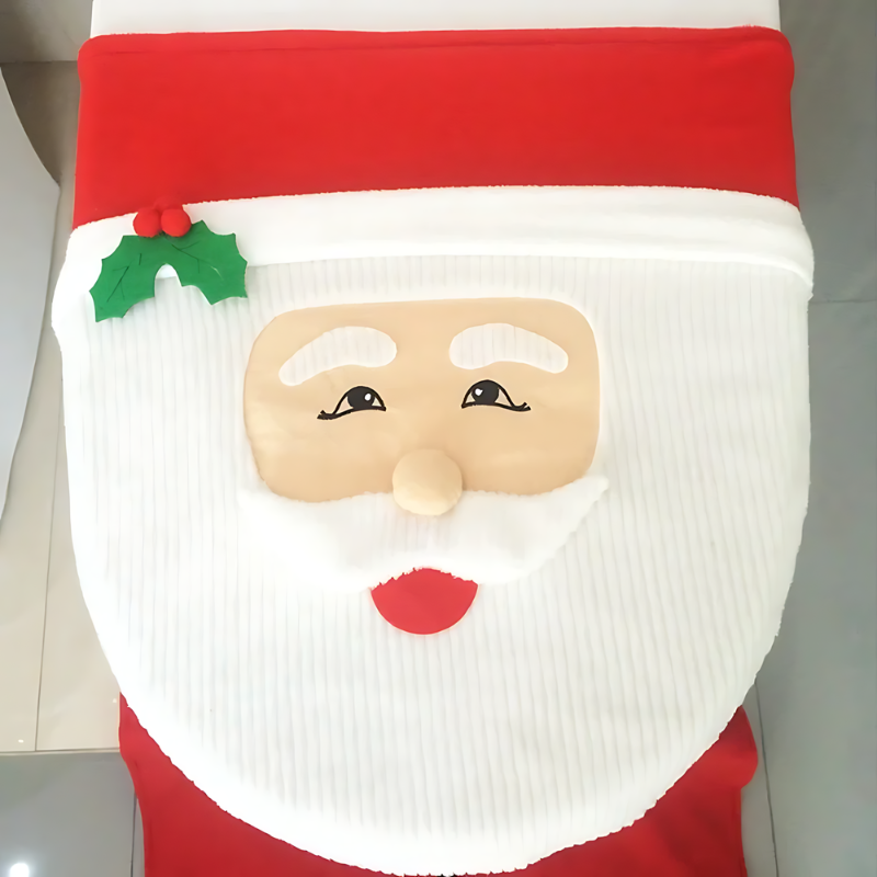 SantaFun | Weihnachtsmann Toilettensitzbezug-Set