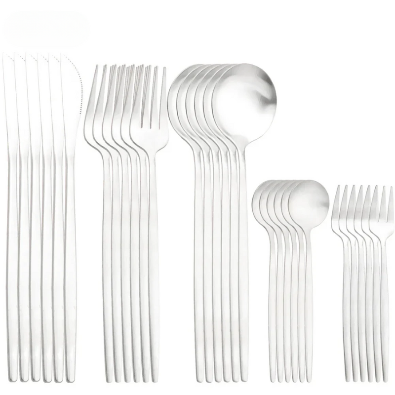 EleganceCutlery | Hochwertiges, modernes Besteckset aus Edelstahl, 30-teilig