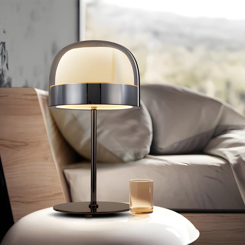 EquaLight | Elegante Tischlampe aus Glas mit zweischichtigem Nachtlicht