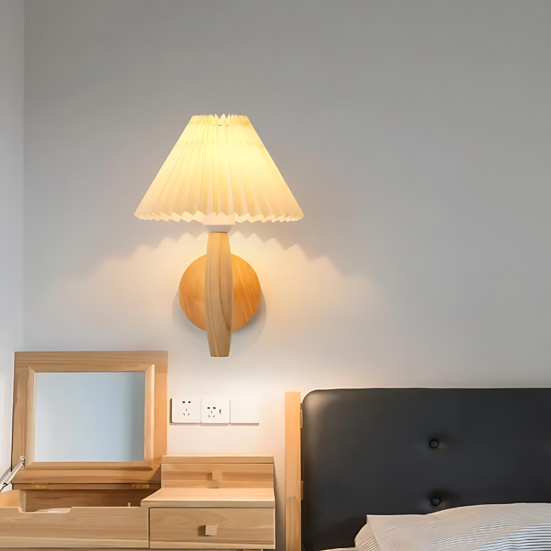 WoodGleam | Skandinavisch moderne Wandlampe aus Holz